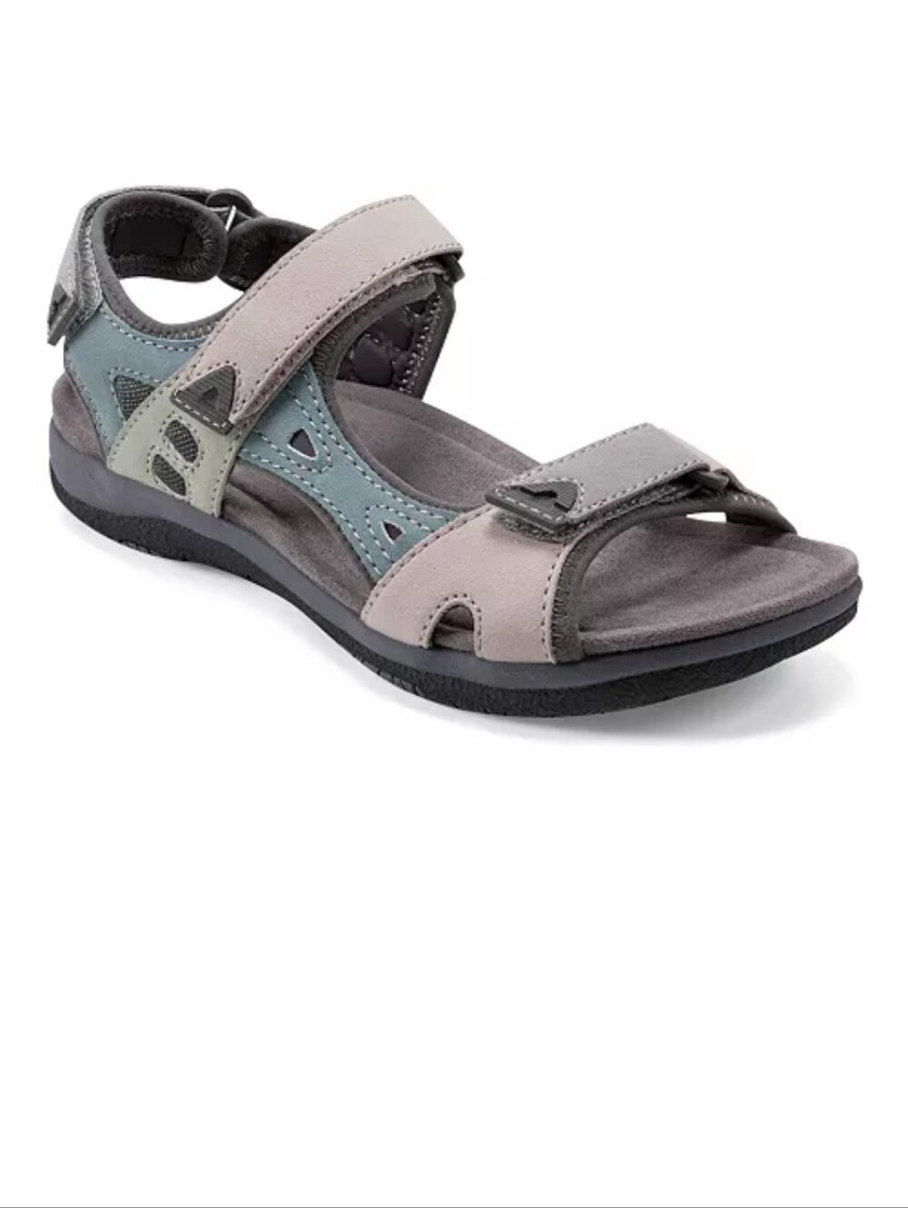 Earth Origins Sindy Multi Velcro Strap Pink Green Gray Walking Sandal NEW